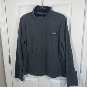 Land’s End 1/4 zip gray fleece size medium